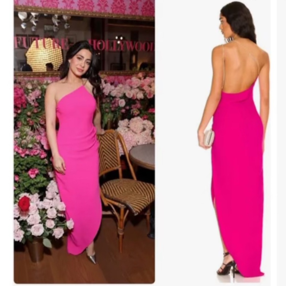 Amanda uprichard Pink One-Shoulder Gown